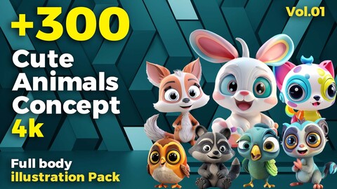 +300 Cute Animals Concept (4k)