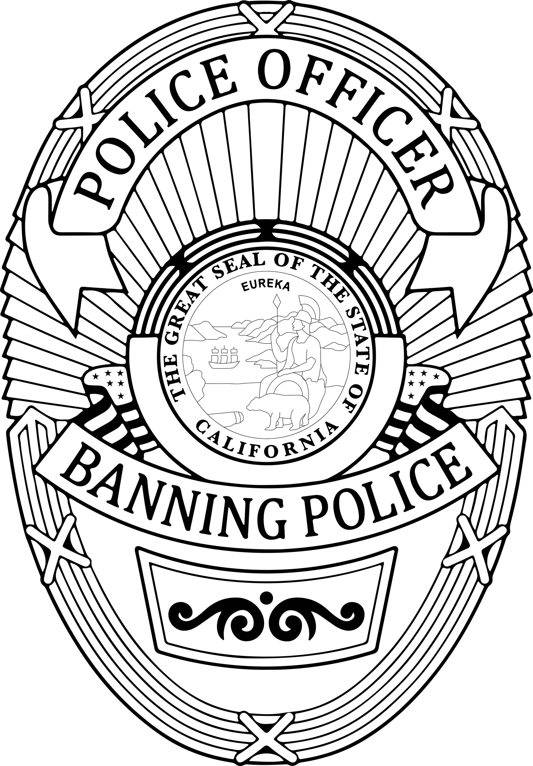 ArtStation - Banning California Police Department Badge Custom, Ai ...