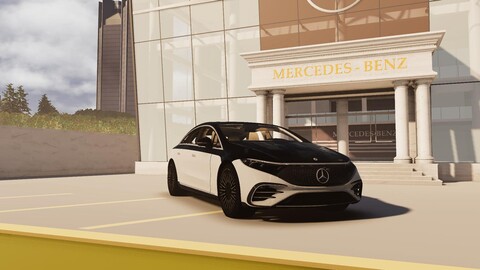 2022 Mercedes Benz EQS 580 Ready To Games HQ Model With Engine Sounds.
