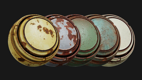 Painted Metal Substance Smart Materials for Substance Painter - Vol 1