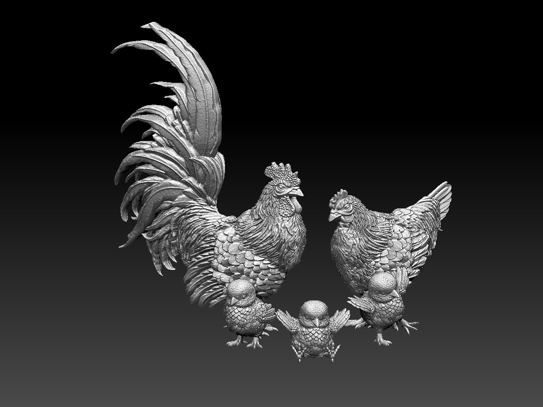 ArtStation - CHICK CHICKEN ROOSTER BIRD