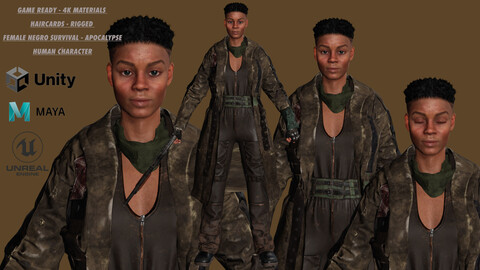 AAA 3D APOCALYPTIC or SURVIVAL F4-REALISTIC GAME READY CHARACTER