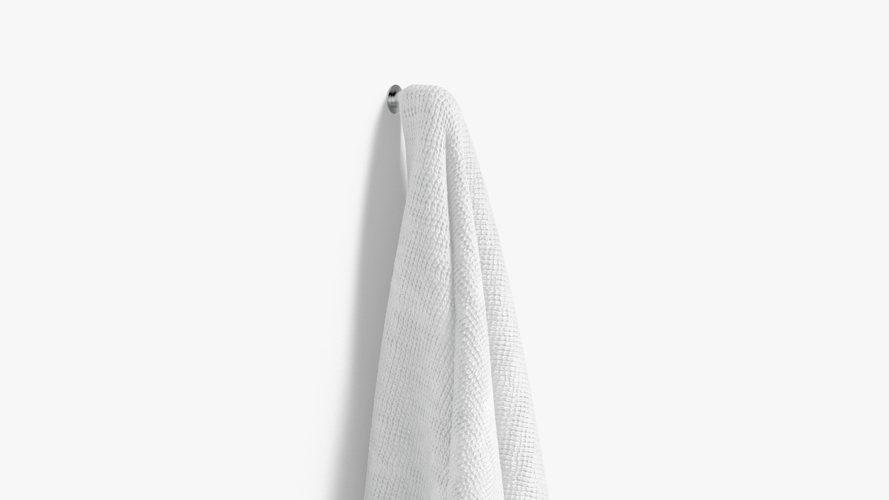 White Towels Hanging on Hook - 3D Model by rebrandy