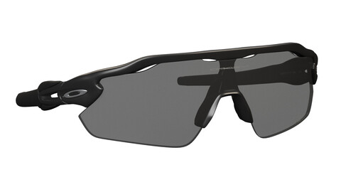 Oakley Radar EV Pitch Prizm Black Lenses Polished Black Frame Sunglasses 3D Model