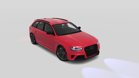 3D Audi RS4 Avant with Textures & Rigged