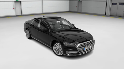3D Audi A8L 55 TFSI Quattro with Textures & Rigged