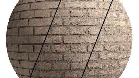 Tiles Materials 27- Brick Walls By Edge Damaged | Sbsar Pbr 4k Seamless