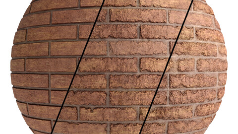 Tiles Materials 28- Brick Walls By Edge Damaged | Sbsar Pbr 4k Seamless