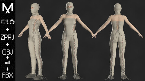 New Outfit Female OBJ mtl FBX ZPRJ