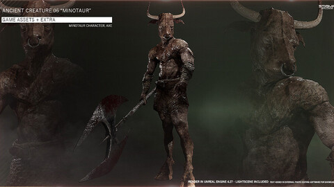 Ancient Creature 06 "Minotaur" - Game Assets + Extra