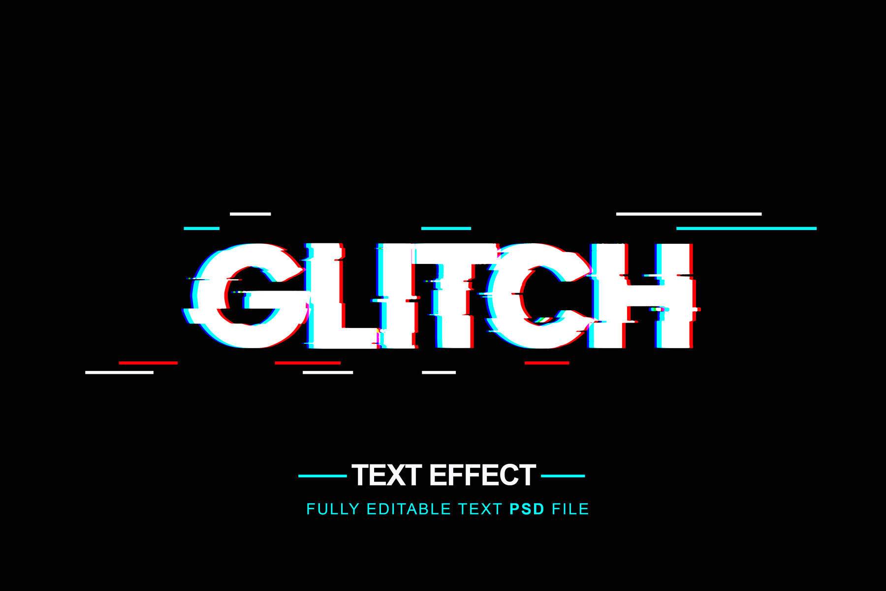 Glitch Effect 3D Text