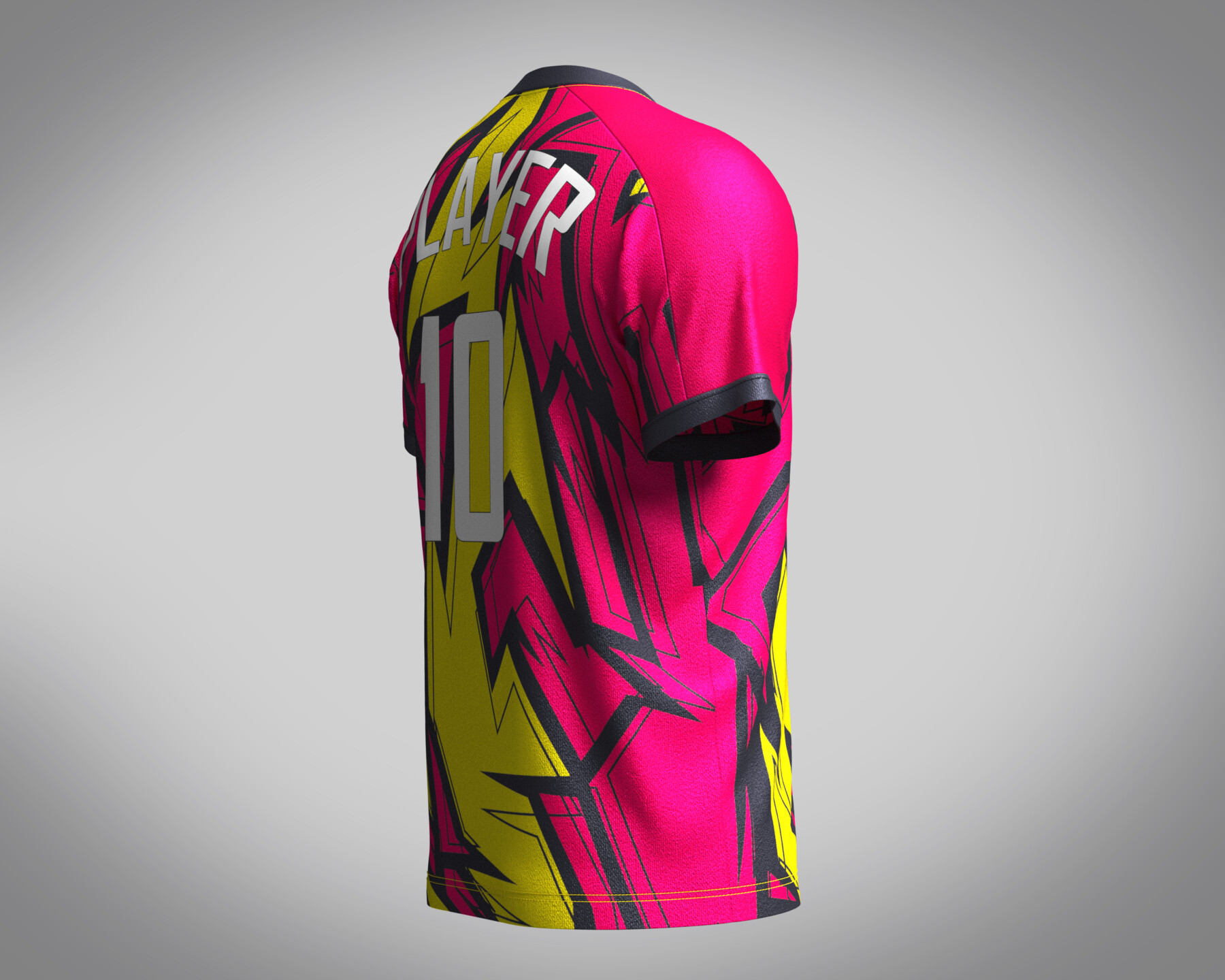 ArtStation - Mens Soccer Hot Pink and Purple Jersey Player-10