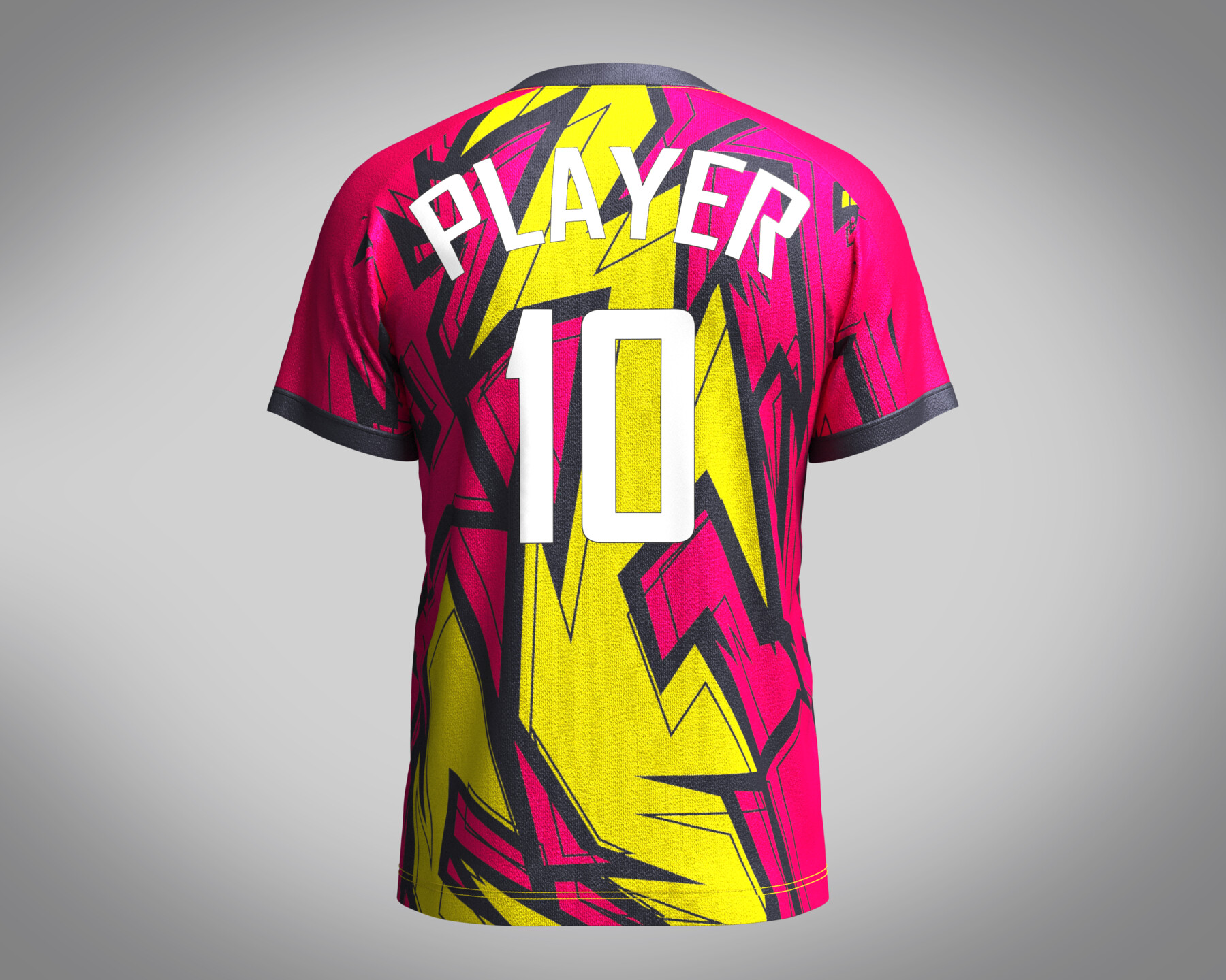 ArtStation - Mens Soccer Hot Pink and Purple Jersey Player-10