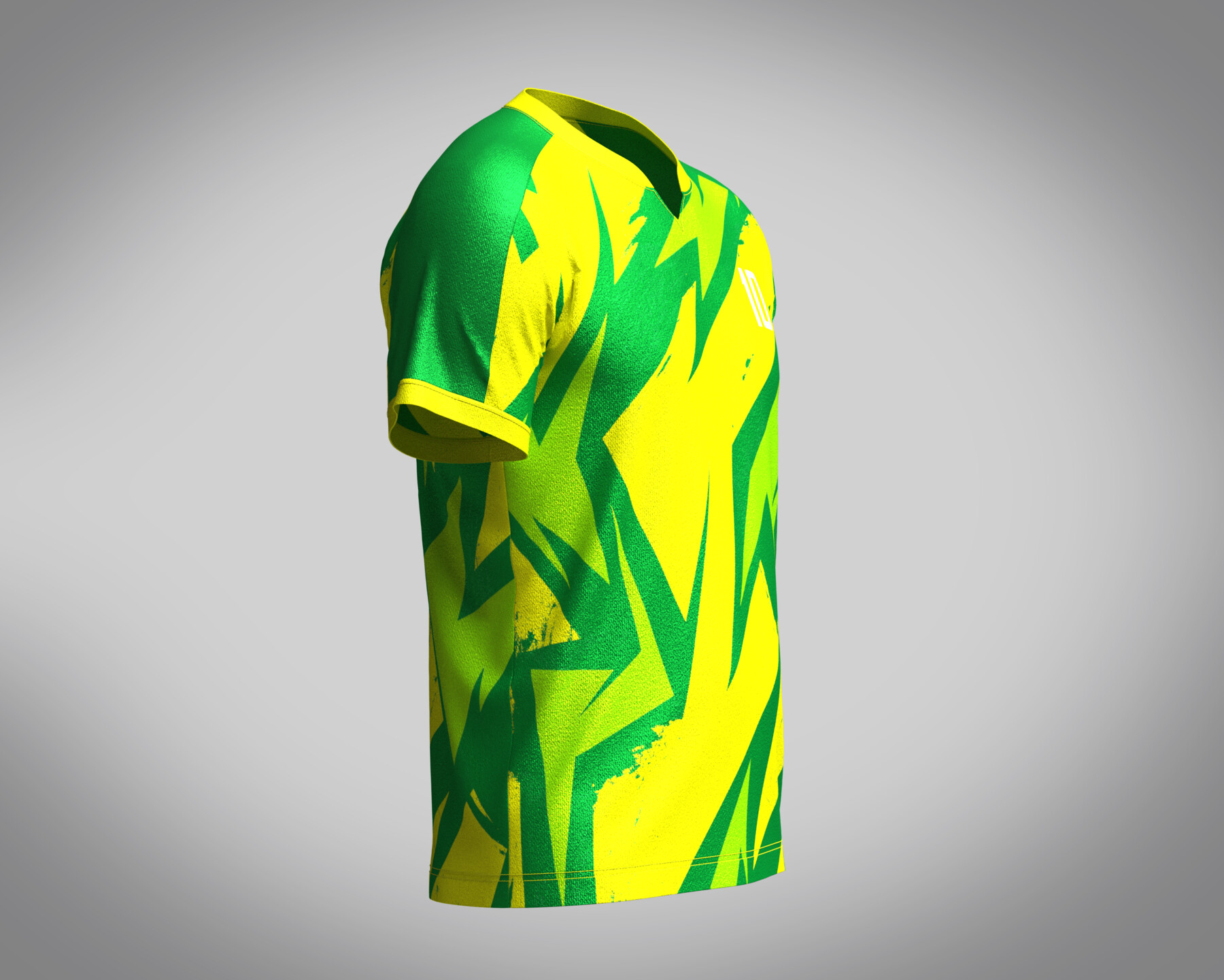 ArtStation - Mens Soccer Multi color Green and yellow Jersey Player-10