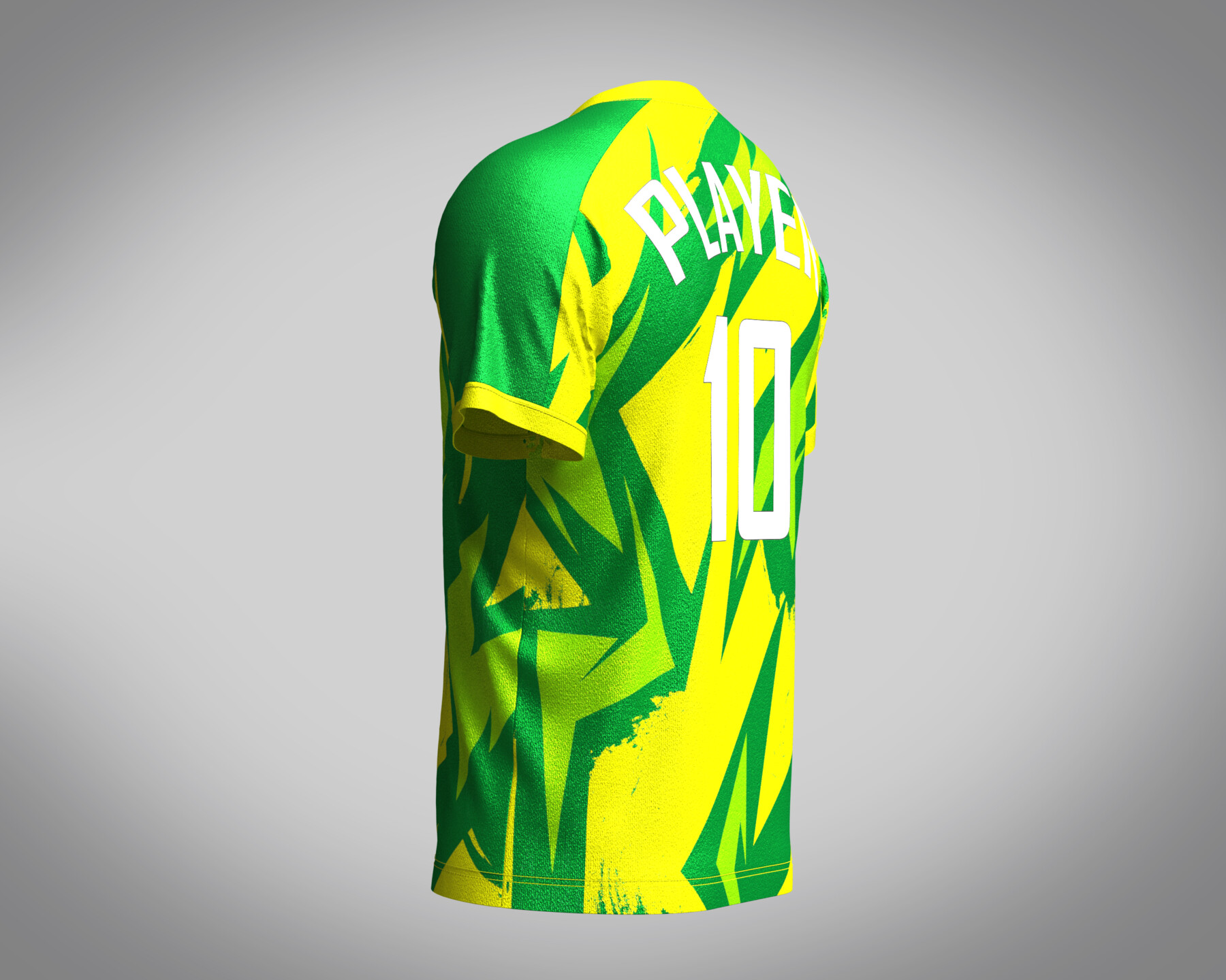 ArtStation - Mens Soccer Multi color Green and yellow Jersey Player-10