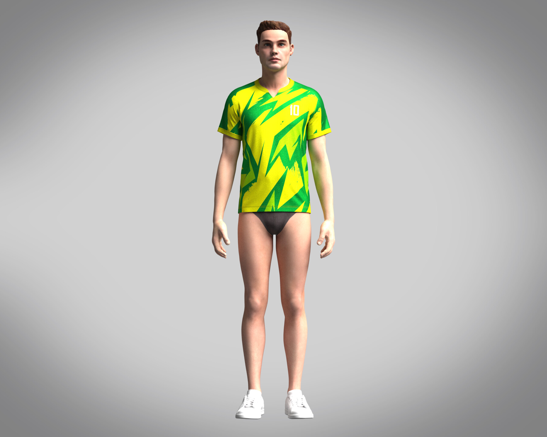 ArtStation - Mens Soccer Multi color Green and yellow Jersey