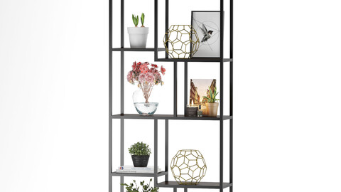 decorative shelf with decorative collection