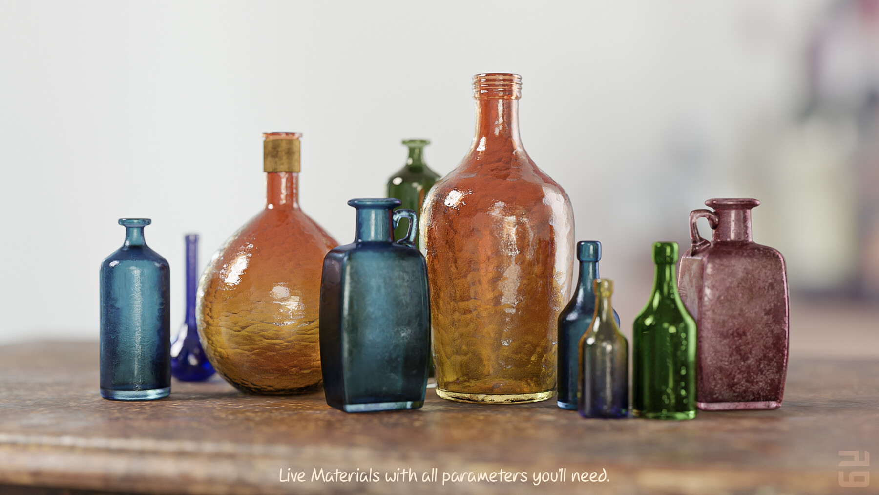 ArtStation - Decorative Bottles Pack (Blender)