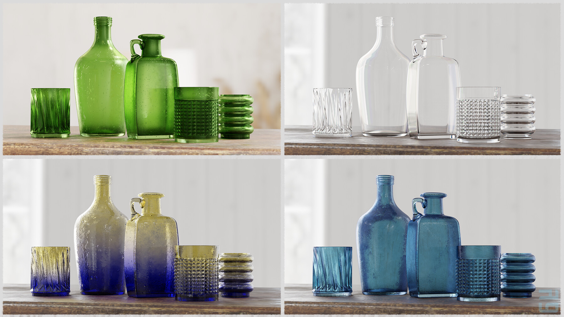 ArtStation - Decorative Bottles Pack (Blender)