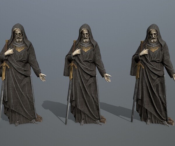 ArtStation - Man Statue 3 | Game Assets