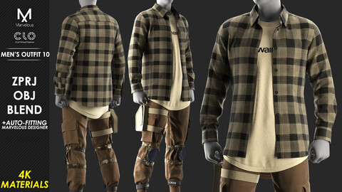 Men's Outfit 10 - Marvelous / CLO Project file