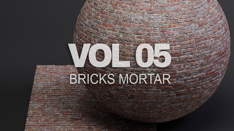 Bricks vol05 Mortar 8K Seamless PBR Materials