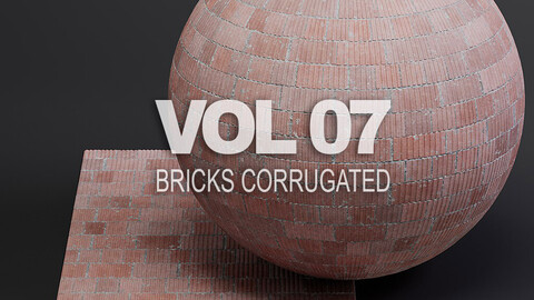 Bricks vol07 Corrugated 8K Seamless PBR Materials