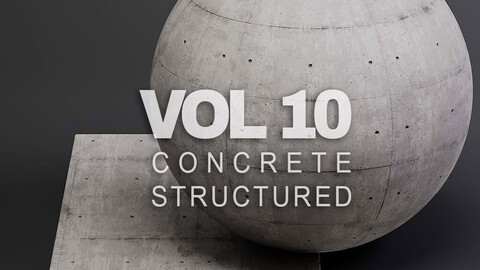 Concrete vol10 Structured 8K Seamless PBR Materials Texture