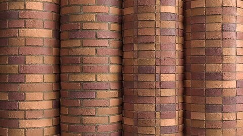 Tiles Materials 9- Brick Walls By Edge Damaged | Sbsar Pbr 4k Seamless