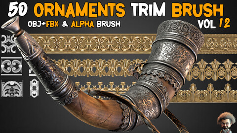 50 Ornaments Trim Brush – Vol 12