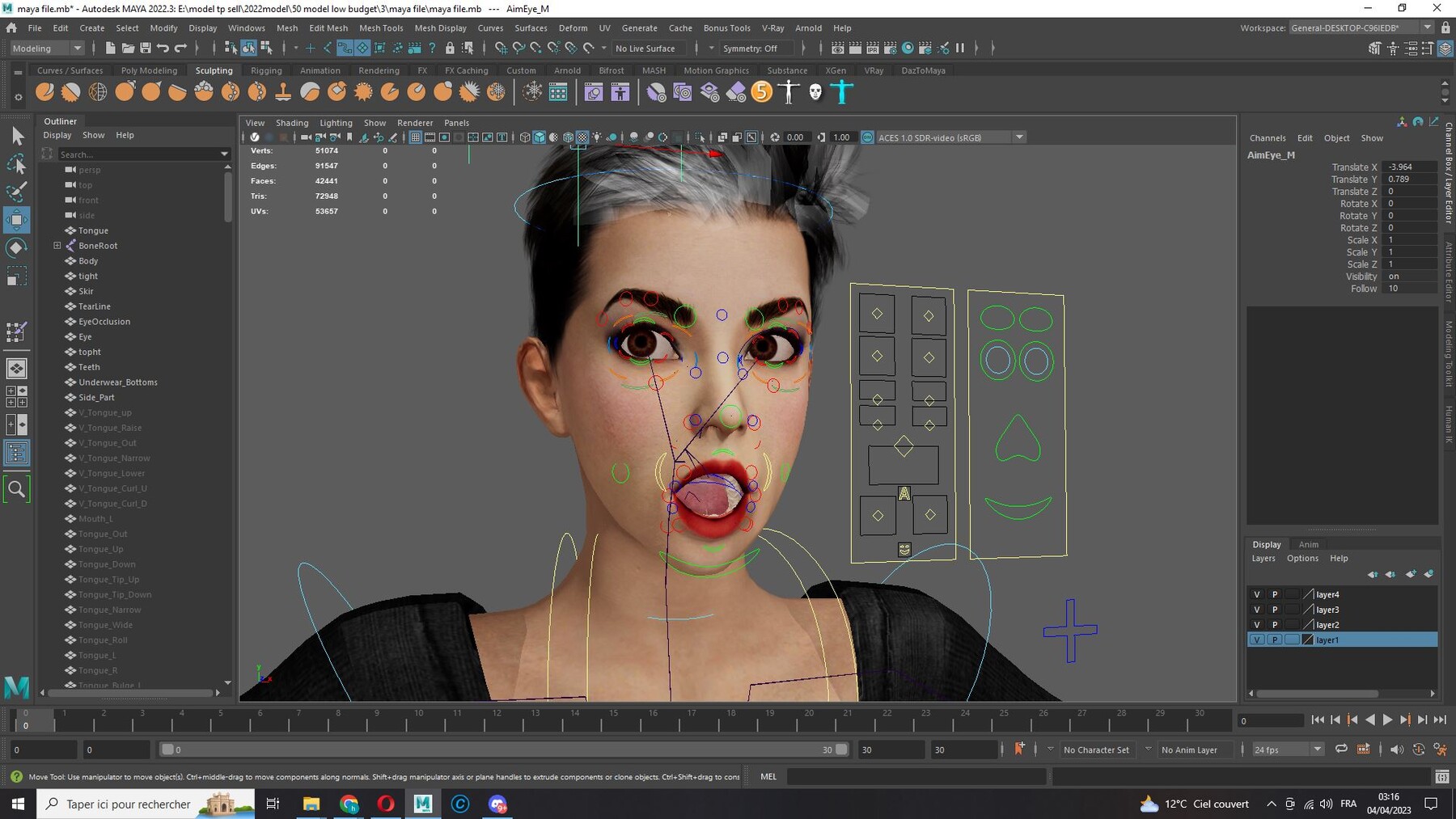 ArtStation - Pixie Casual Girl - Model with Full Rig and Facial ...