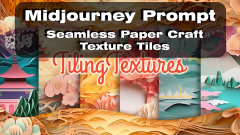 Seamless Paper Craft Texture Tile Prompt - Midjourney