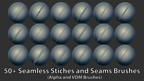 Seamless Cloth Stiches and seams Vol 1