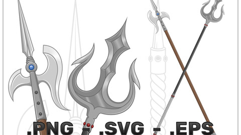 Vector Design Of Ancient Polearms