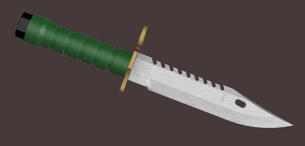 Krauser Knife RE4 with Support, 3D CAD Model Library
