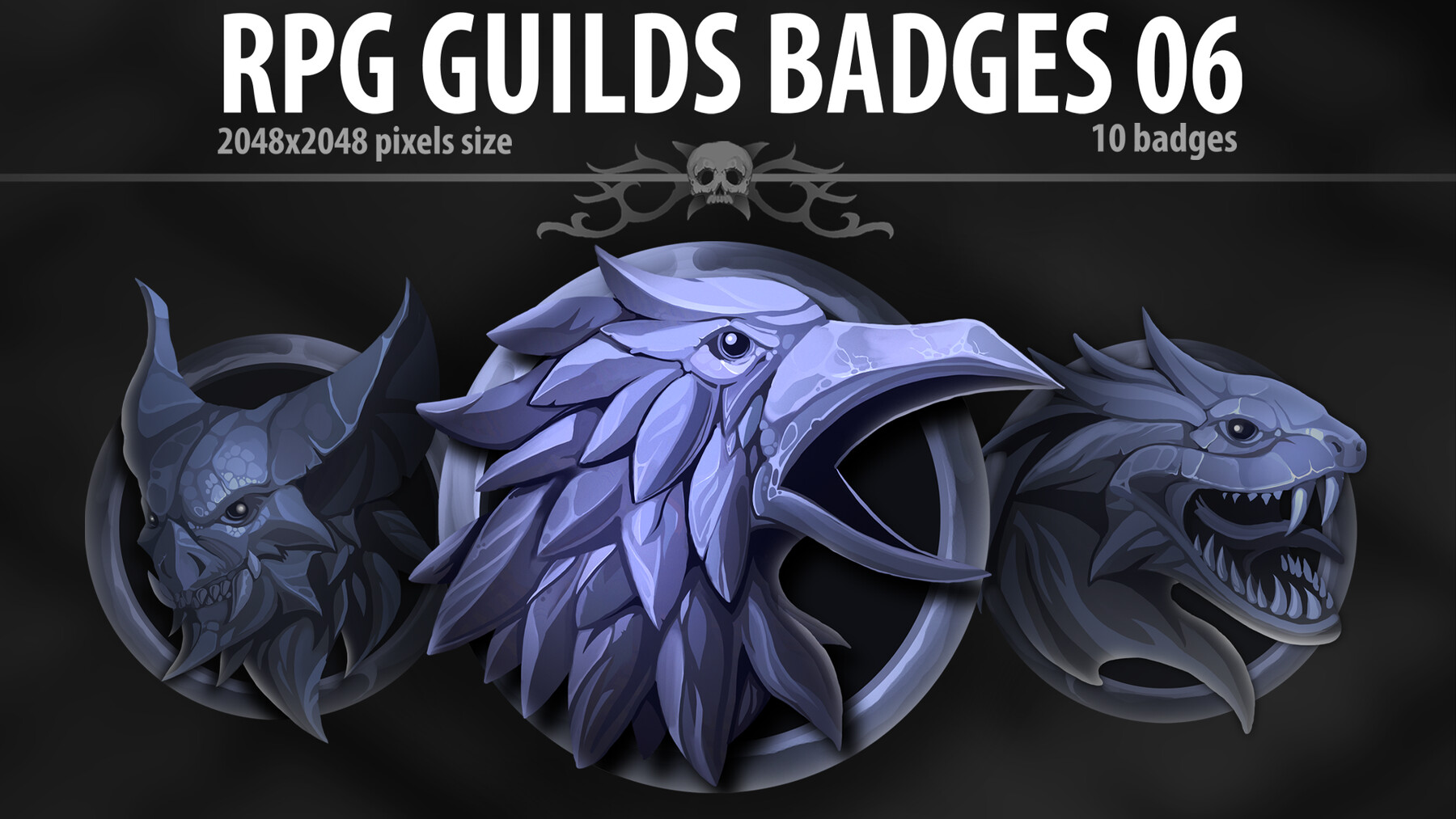 ArtStation - RPG Guilds Badges 06 | Game Assets