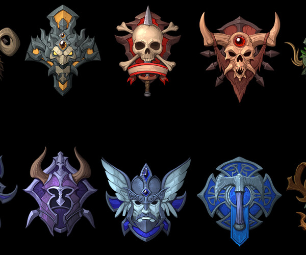 ArtStation - RPG Guilds Badges 08 | Game Assets