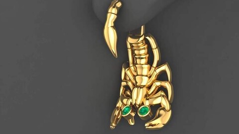 scorpion earring | scorpion | stylish earring | gold earring | scorpion-3d-file | scorpion-CAD-file