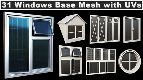 31 Windows Base Mesh with UVs