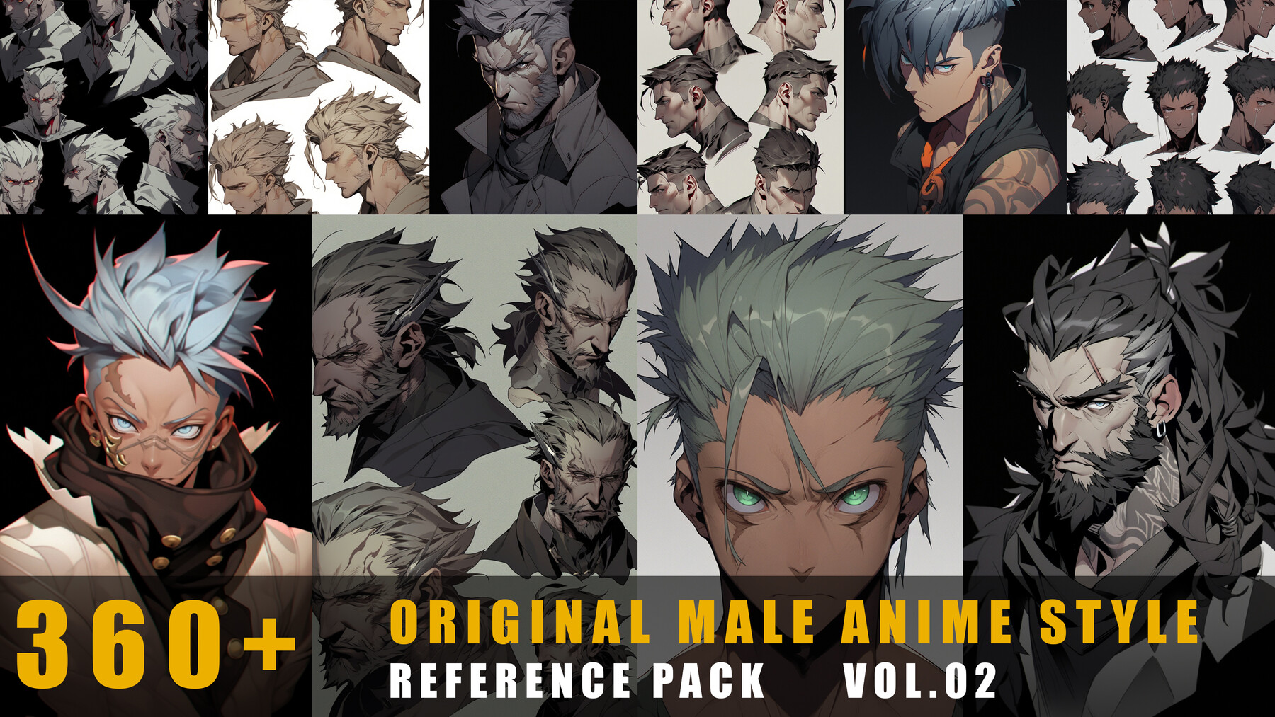ArtStation - 200+ White Hair Male Anime/ Illustration Style- Character  Reference - Vol.1