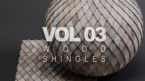 Woodfacades vol03 Wood Shingles 8K Seamless PBR Materials