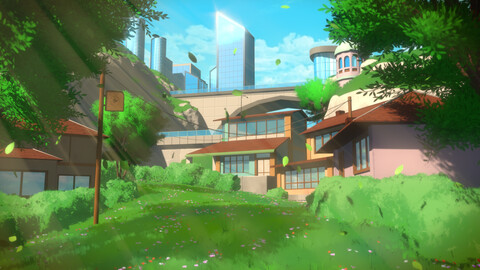 Sunset City - Anime Scene - Finished Projects - Blender Artists Community
