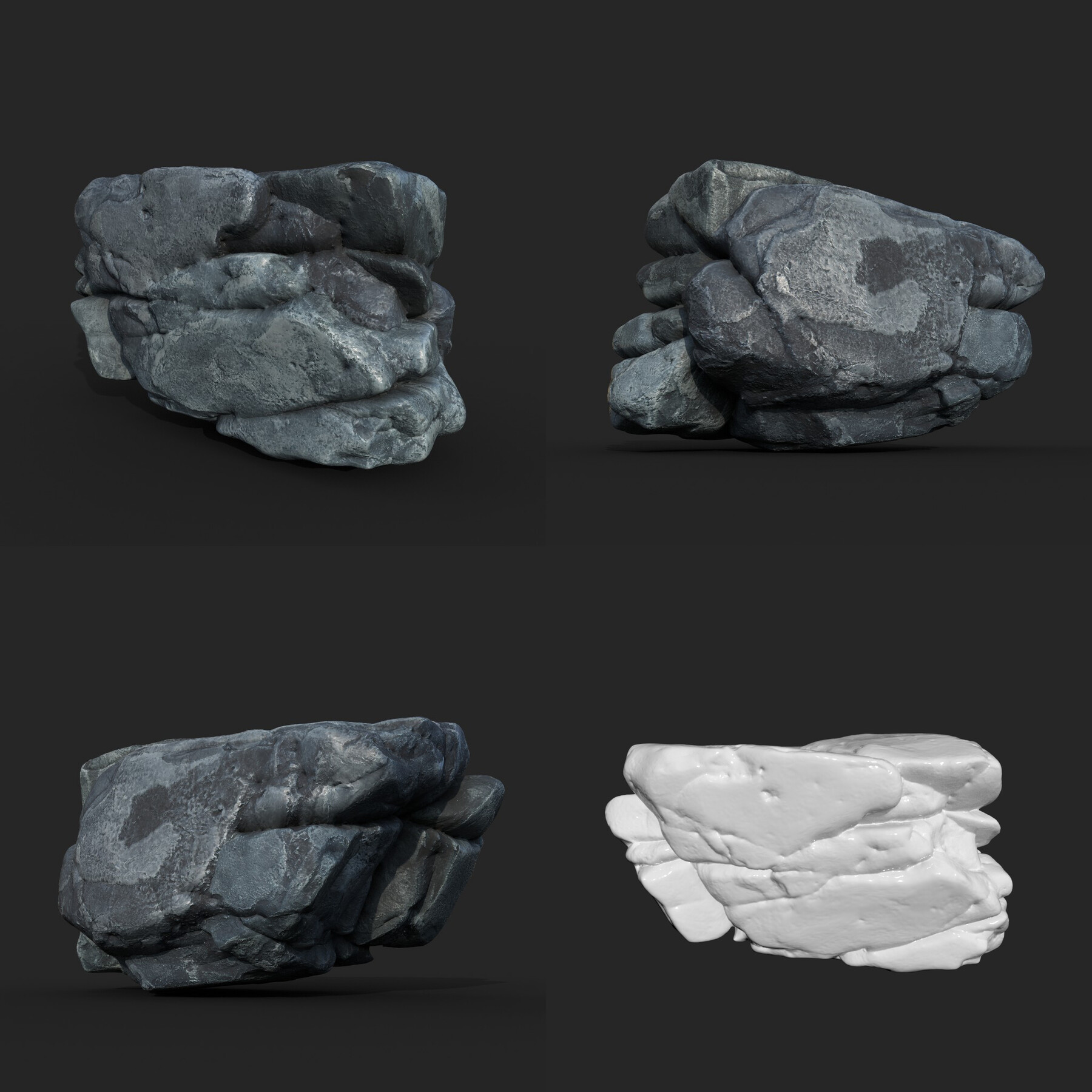 ArtStation - Boulder Rock 230410 | Game Assets