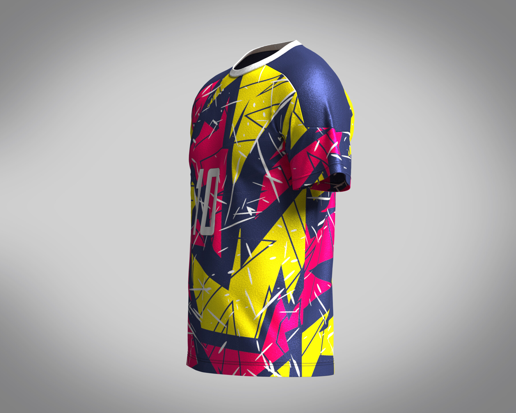 ArtStation - Soccer Hot pink with multi color Jersey Player-10