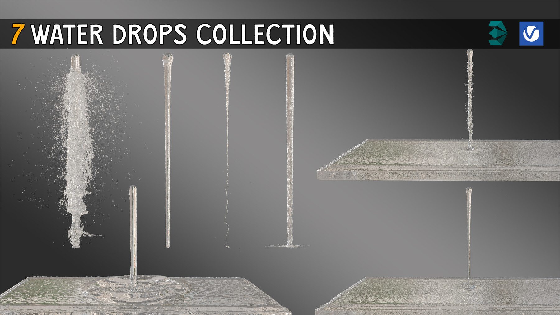 ArtStation - 7 Water Drops Collection | Resources