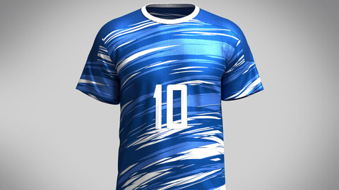 Soccer Multi color Blue Jersey Player-10