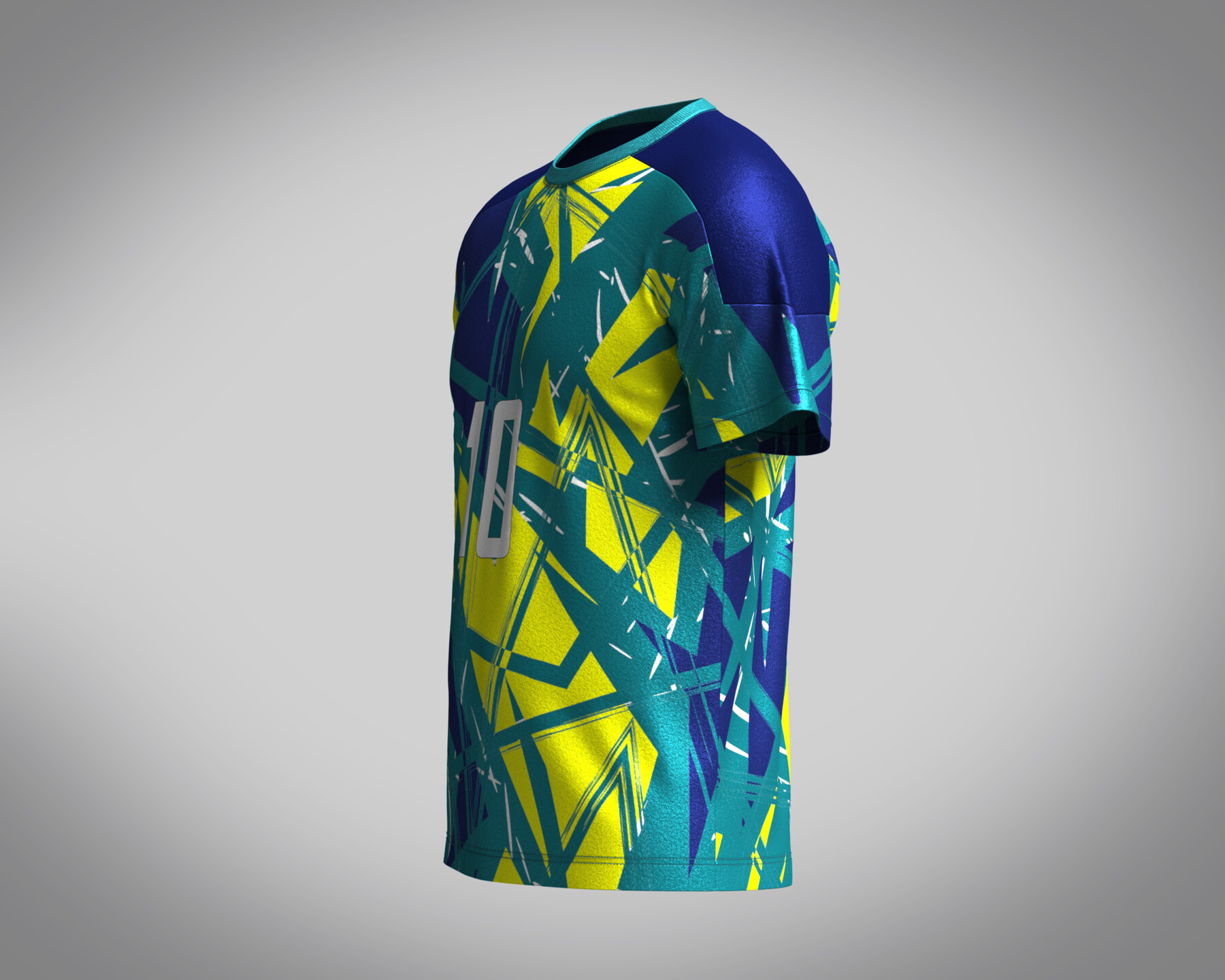 ArtStation - Mens Soccer Multi color Green and yellow Jersey Player-10