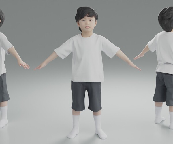 ArtStation - Animated 3D-Boy-japanese 228Rui Socks1 | Resources