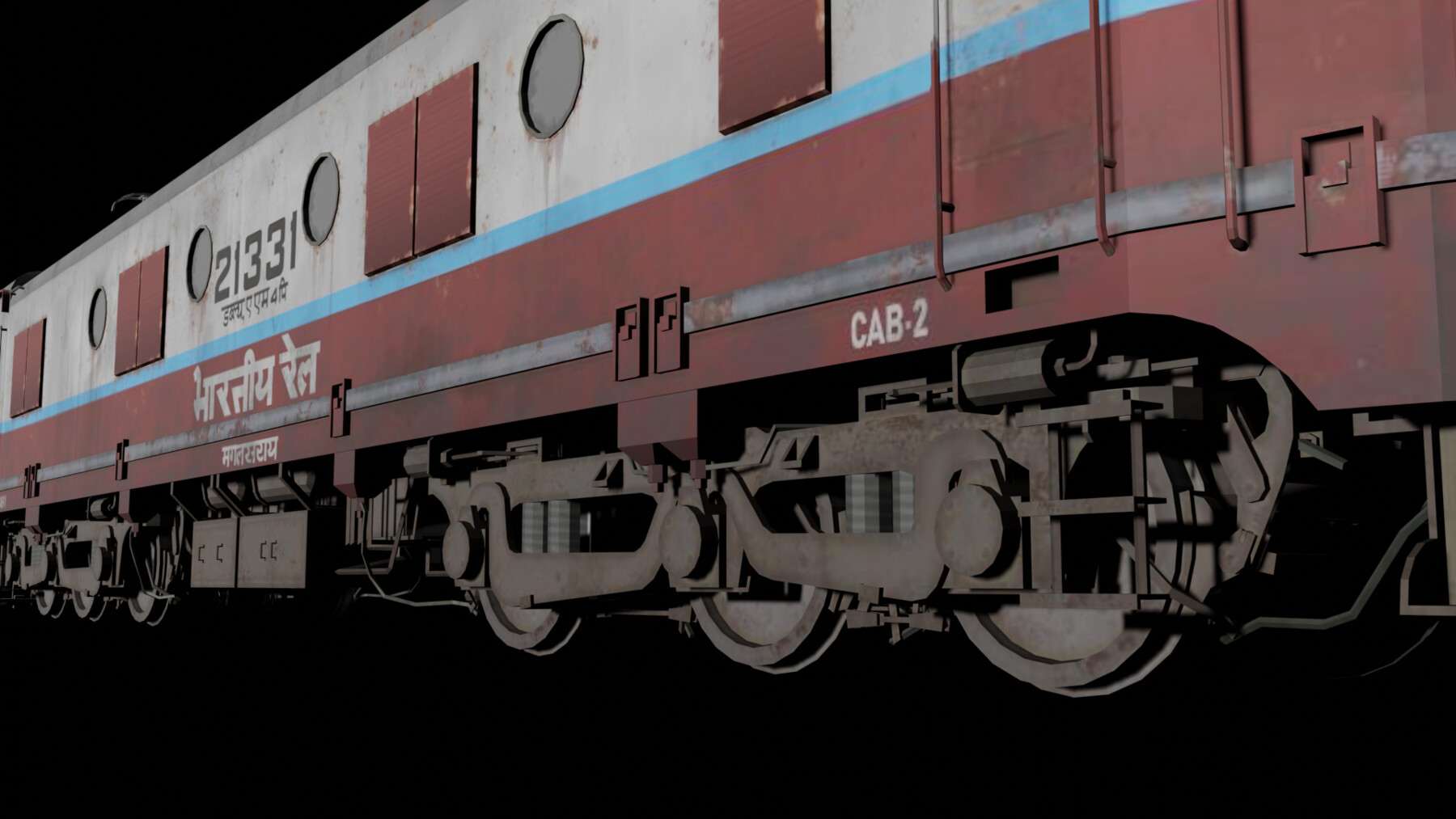 Artstation Wam 4 Indian Railways Locomotive Animated And Rigged