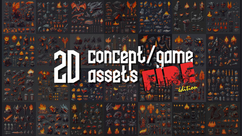 100+ 2D Concept / Game assets - Fire Edition